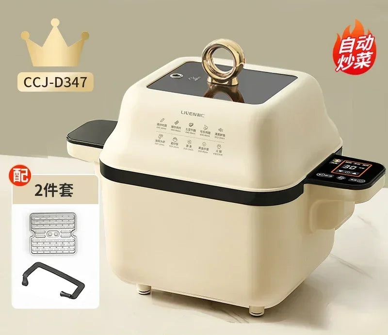 Smart Kitchen Robot with Automatic Stir-Fry Rotation