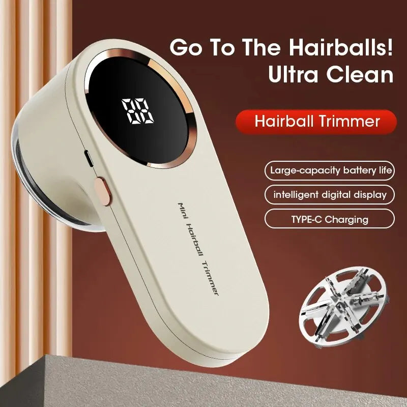 LED Digital Lint Remover USB Rechargeable Fabric Shaver