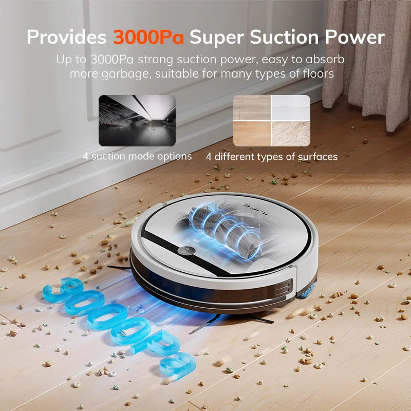 Robot Vacuum & Mop Combo, 3000Pa, Alexa/Google Compatible