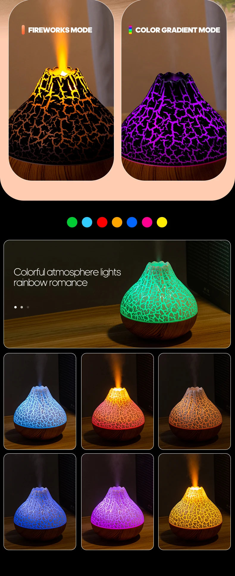 Volcano USB Air Humidifier with LED