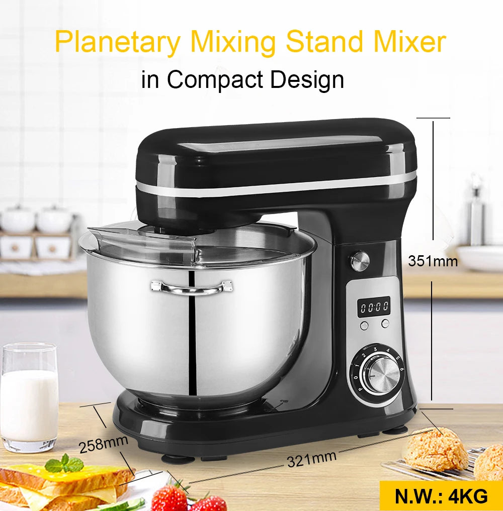 BioloMix 6L Stainless Steel Stand Mixer