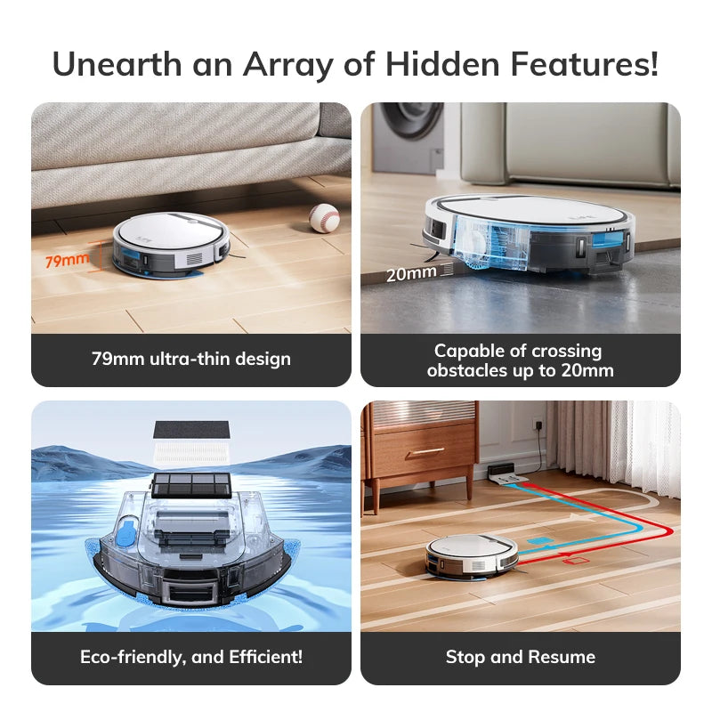 Robot Vacuum & Mop Combo, 3000Pa, Alexa/Google Compatible