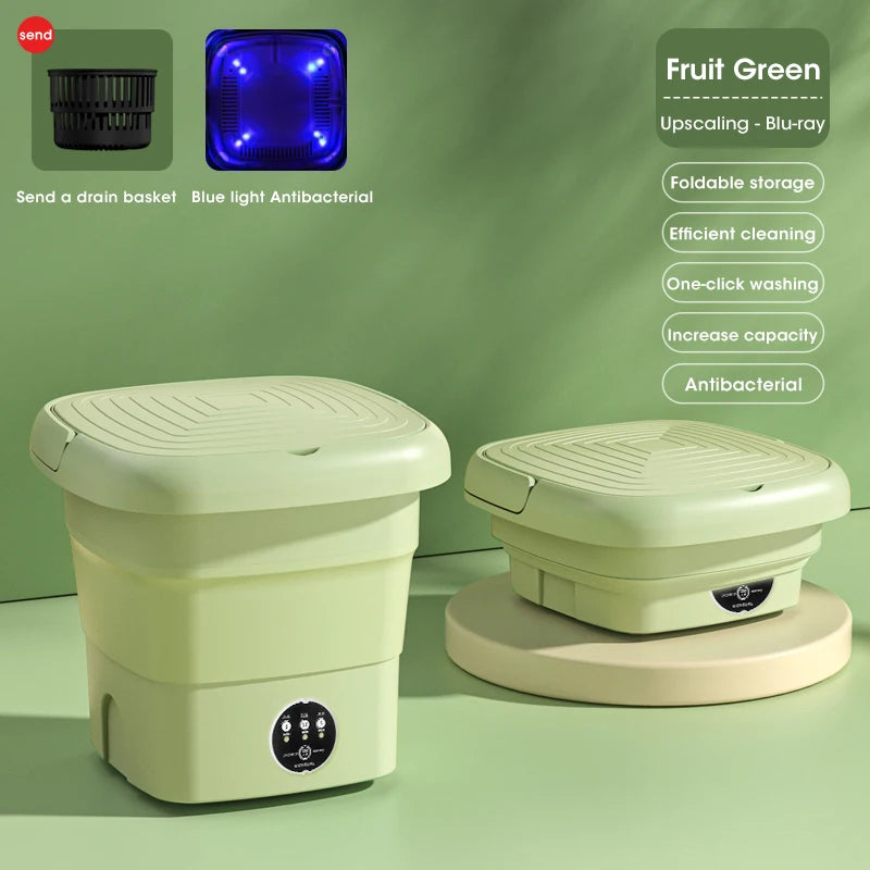Mini Folding Washing Machine with Dryer for Travel & Dorm