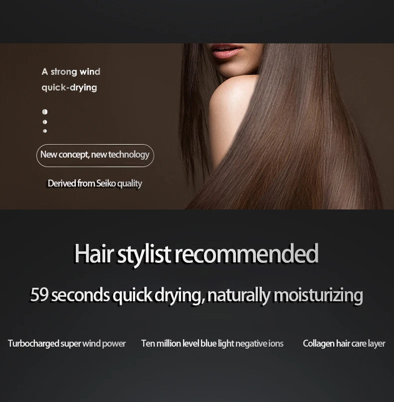 Professional Quick Dry Hair Dryer & Brush