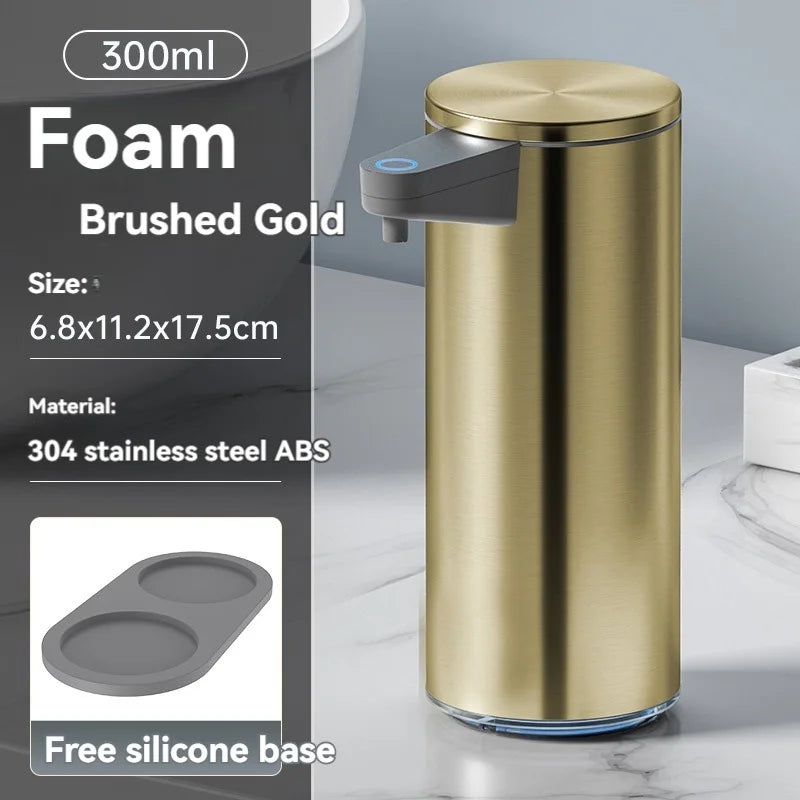 tainless Steel Soap Dispenser, Contactless Wall-Mounted