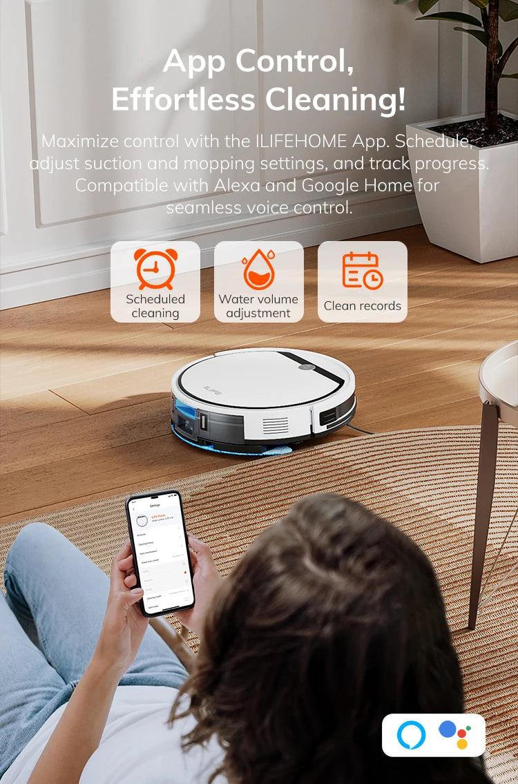 Robot Vacuum & Mop Combo, 3000Pa, Alexa/Google Compatible