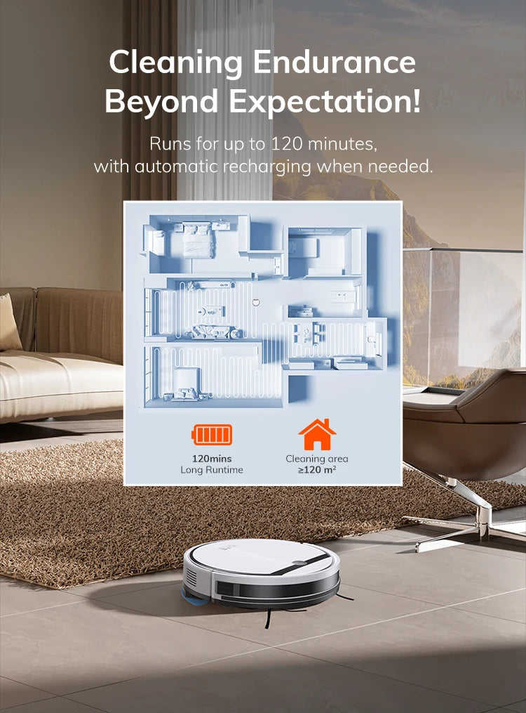 Robot Vacuum & Mop Combo, 3000Pa, Alexa/Google Compatible