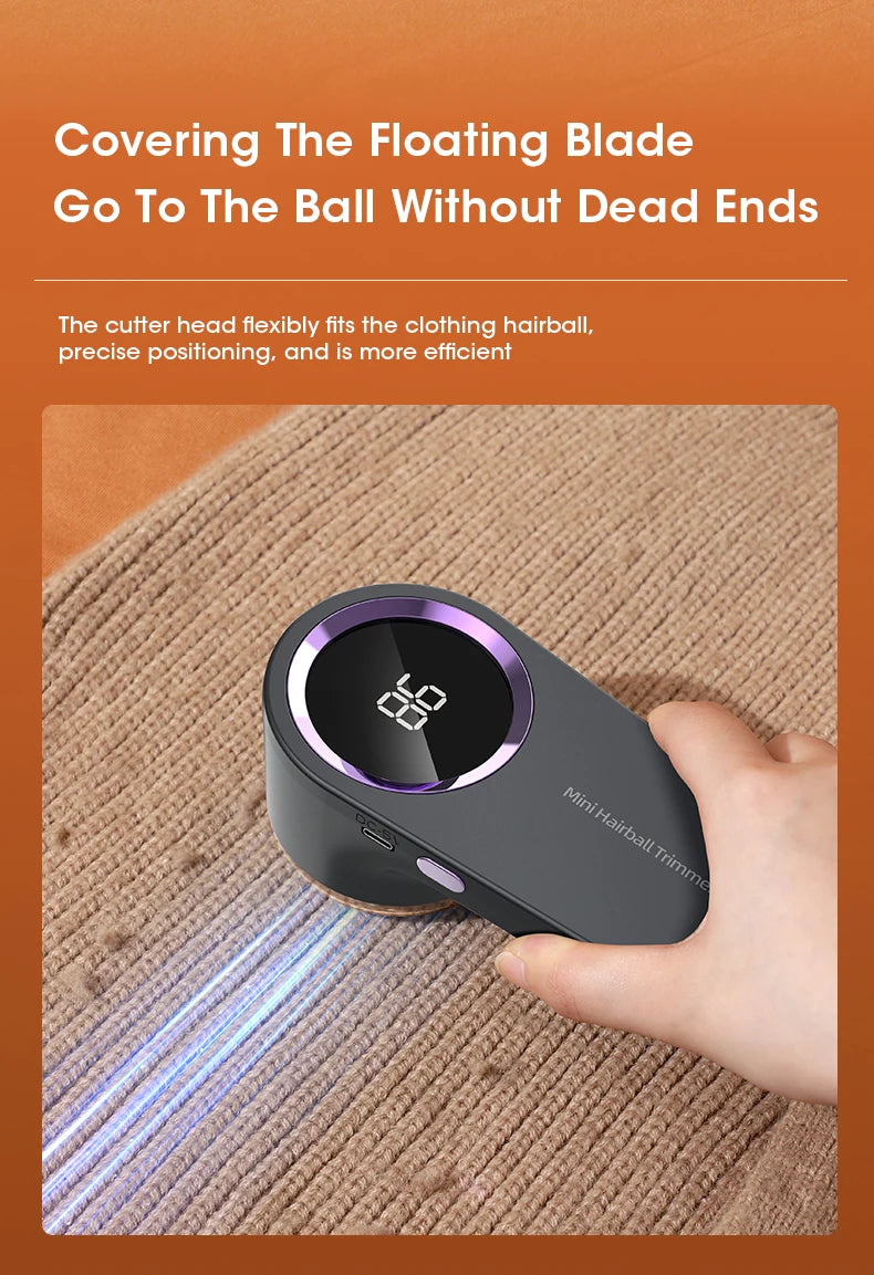 LED Digital Lint Remover USB Rechargeable Fabric Shaver