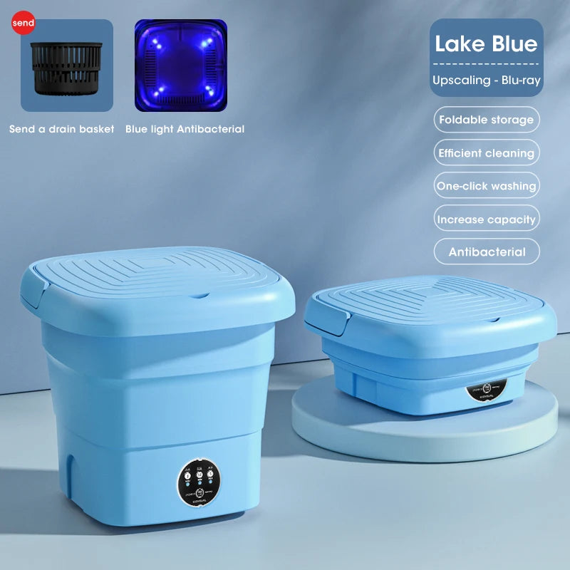 Mini Folding Washing Machine with Dryer for Travel & Dorm