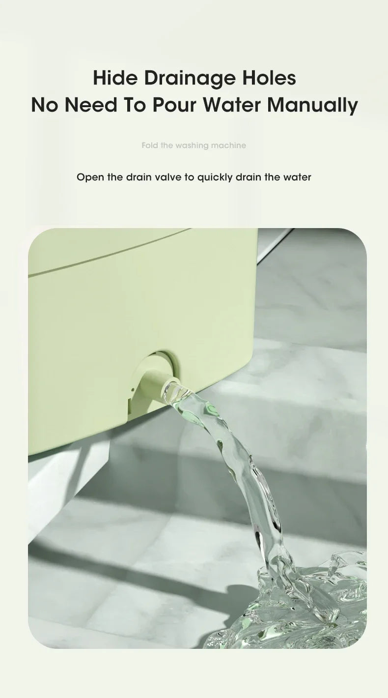 Mini Folding Washing Machine with Dryer for Travel & Dorm