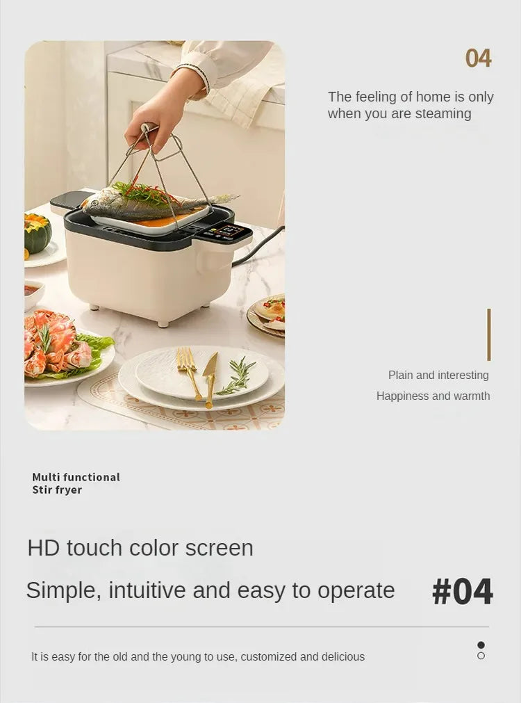 Smart Kitchen Robot with Automatic Stir-Fry Rotation