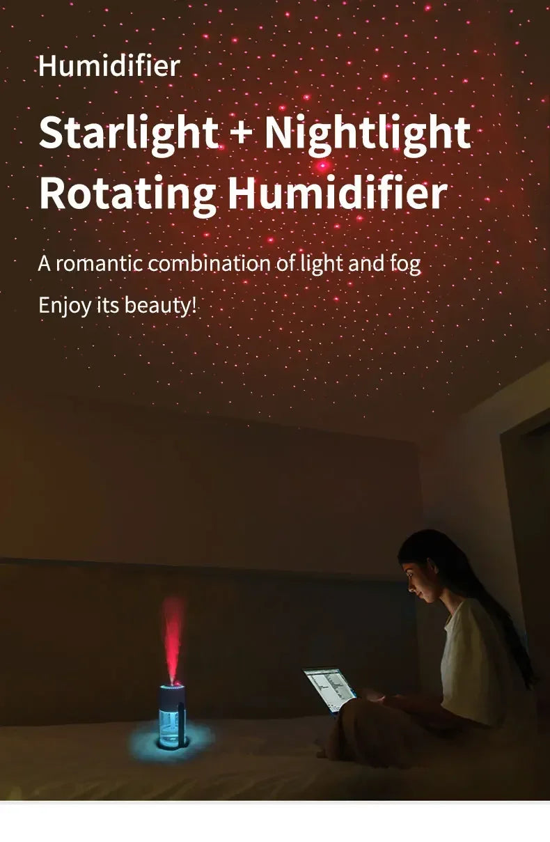 Starry Sky USB Aromatherapy Humidifier, Essential Oil Atomizer