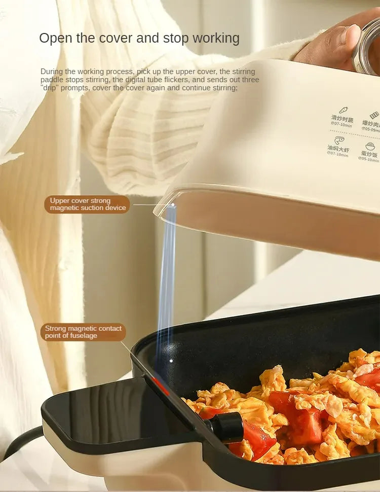 Smart Kitchen Robot with Automatic Stir-Fry Rotation